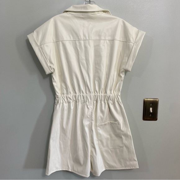 ENTRO faux leather romper small off white - Picture 5 of 6